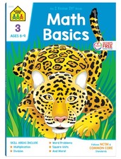School Zone Math Basics 3 Workbook: 64 Pages, 3rd Grade, Multiplication, Divisio