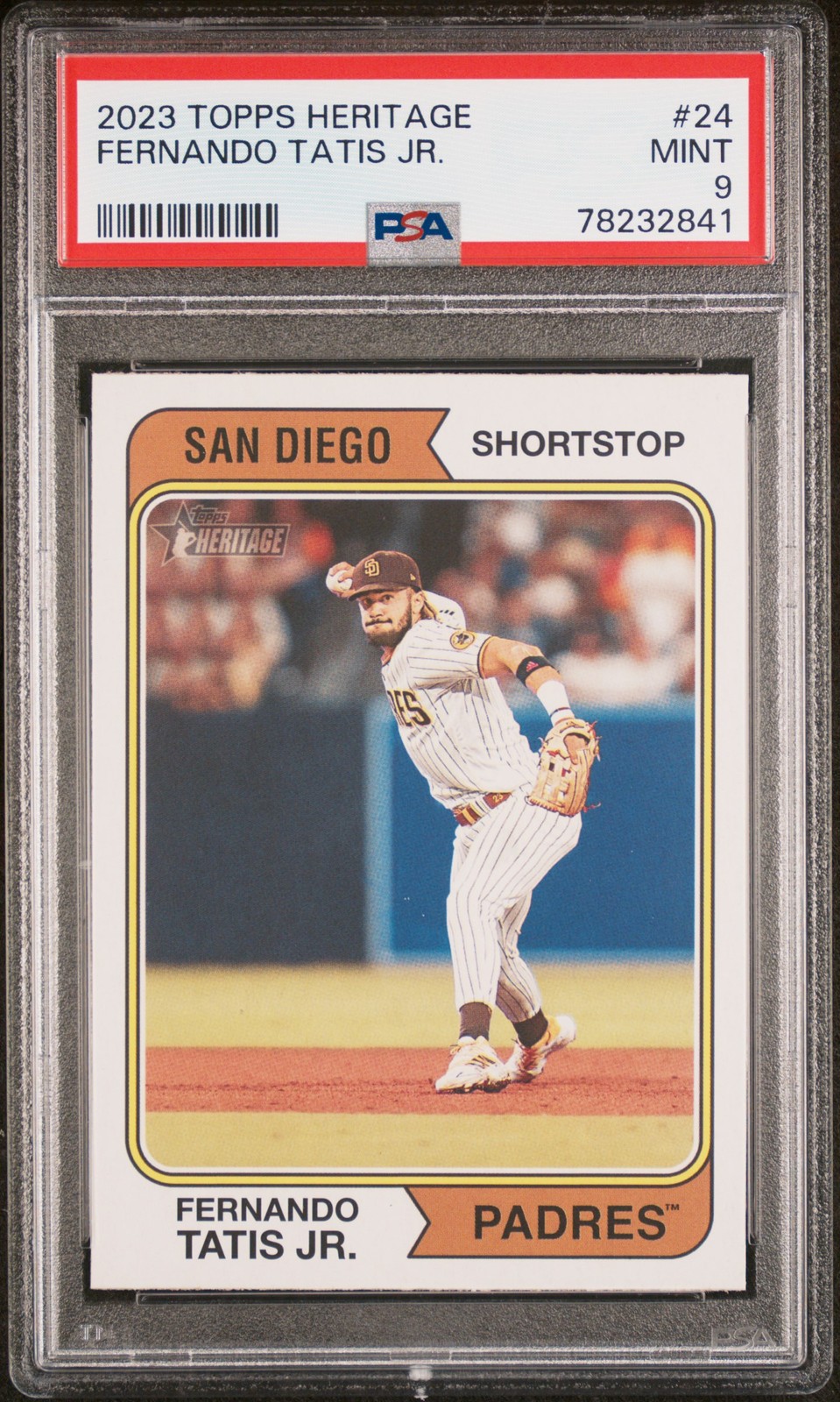 2023 TOPPS HERITAGE #24 FERNANDO TATIS JR. PSA 9