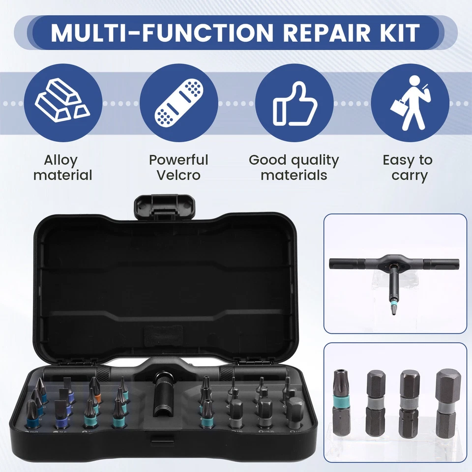 24 in 1 Magnetic Screwdriver Set DIY Ratchet Screwdriver Non-Slip Precision Bit - Image 2 of 4