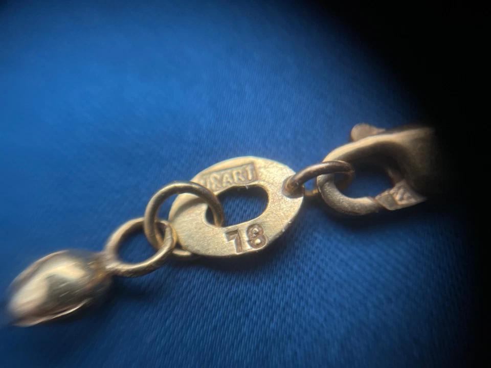 debris fermoir mousqueton anneau de bout - 1,8 gr - or jaune 18 carats 18k 750 - Photo 4/4