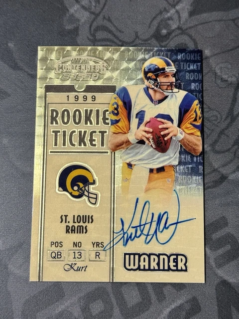 2018 Panini Contenders Optic Kurt Warner Rookie Ticket Gold Vinyl Auto #1/1