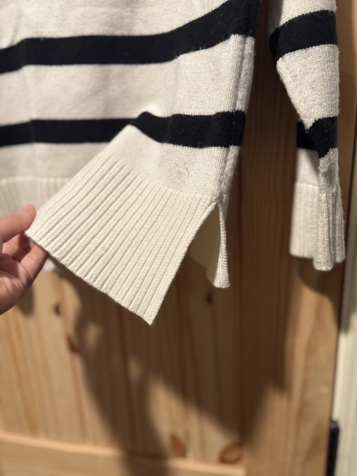 French Connection Essentials White and Black Stri… - image 6