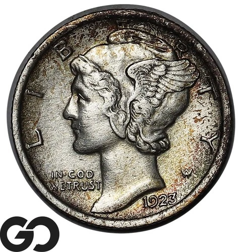 1923 Mercury Dime, Original Album Toner