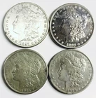 *LOT OF 4 MORGAN SILVER DOLLARS* NR #G4179