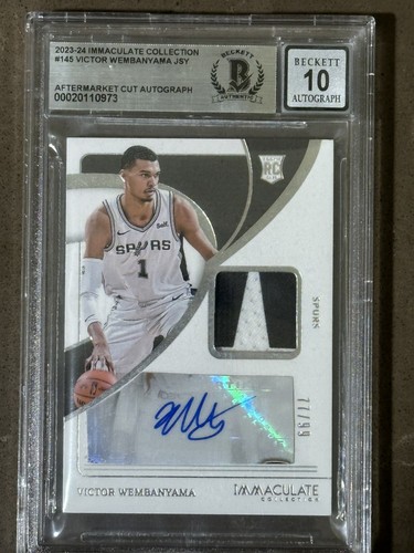 Victor Wembanyama 2023-24 Panini Immaculate - Rookie Patches Auto RC BAS 10 🔥