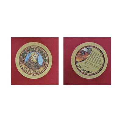 St Thomas Glass Brewery Beer Mat Beer