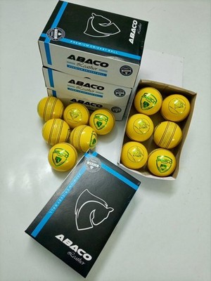 30 Indoor Cricket Ball Gelb Clubqualität Soft Feel Glow Finish Für Hallencricket