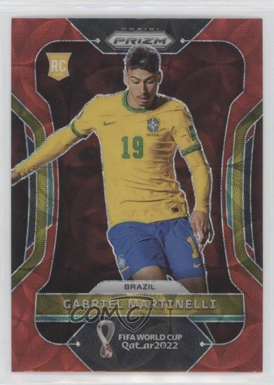 2022 Panini Prizm World Cup Qatar Choice Red Prizm Gabriel Martinelli #29 f9s