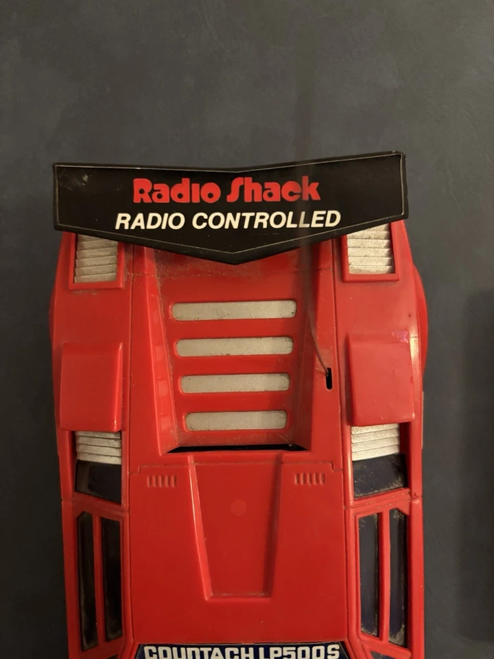 Vintage Lamborghini Red Countach Radio Shack RC Car Tested Works - Image 4 of 4