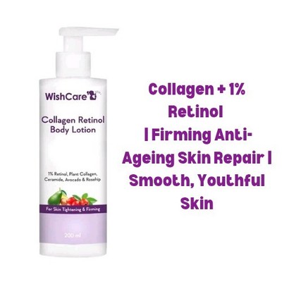 Kollagen + 1% Retinol Body Lotion 200ml Straffende Anti-Aging Hautreparatur Creme 