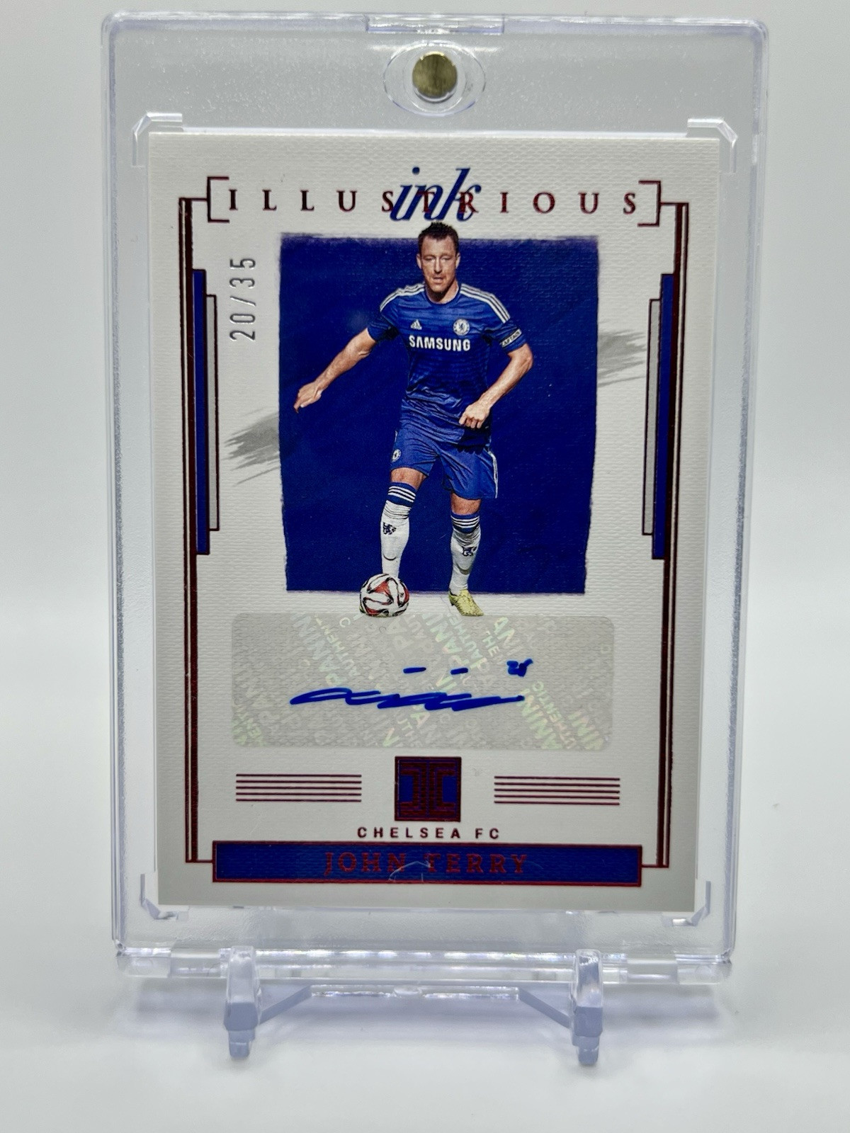 2021-22 Impeccable Premier League John Terry Ruby Illustrious Ink Autograph /35