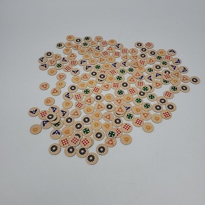 Lot of 178 - 1984 Milton Bradley Conquest of the Empire Replacement TOKENS CHITS