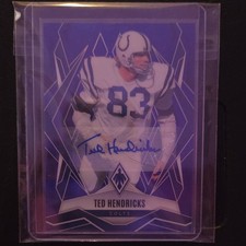 Ted Hendricks 2025 Panini Phoenix Blue Prizm Auto /49 #88 Baltimore Colts HOF 