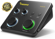 USB Audio Interface 24-Bit/192kHz XLR Input w/ Loopback ASIO for PC DAW PS22