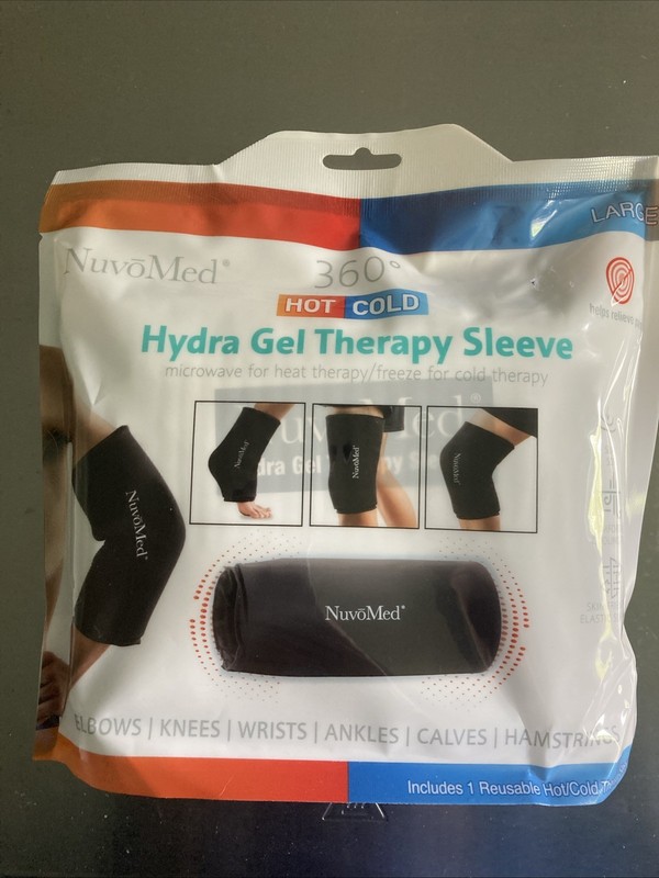 NuvoMed Hot/Cold 360 Degree Hydro Gel Therapy Sleeve. Large. New In Sealed Pack.