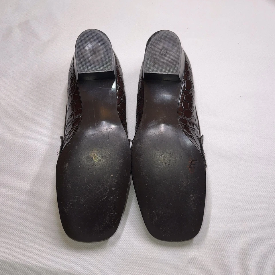 Zapatos De Colección Dibella Originales Imitación Cocodrilo Del-Mar California Para Mujer 6.5N AA Foto 3 de 4