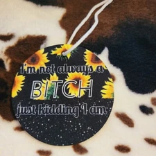 Sunflower Unscented Hanging Car Air Freshener
