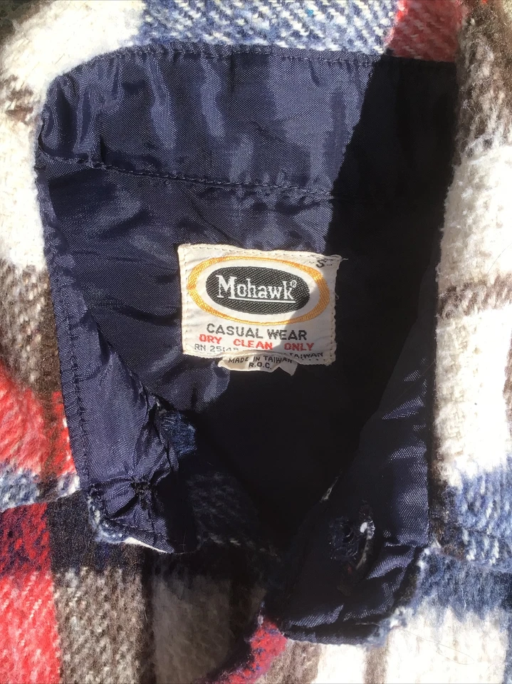 Vintage Mohawk Men’s Plaid Wool CPO Style Outdoor Work Hunting Shirt Jacket Sz S - Image 2 of 4