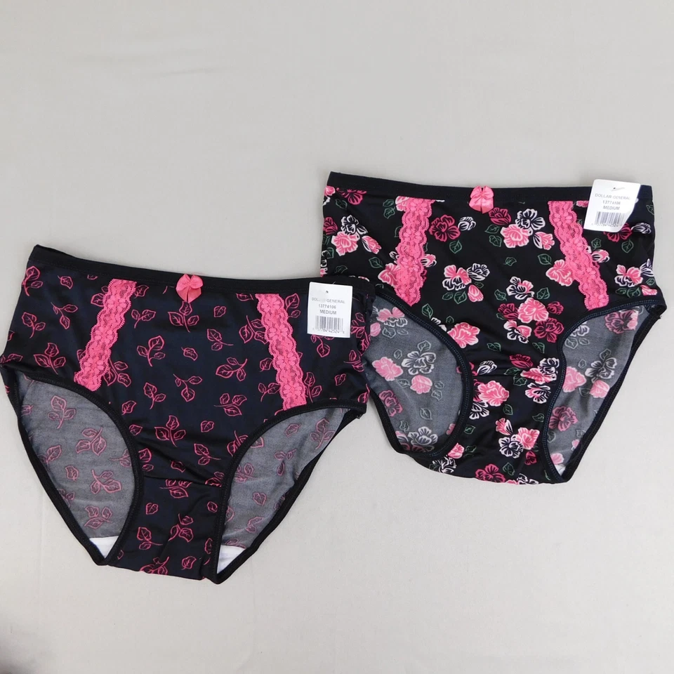 LOT 5 Pair Bobbie Brooks Bow-Accent Brief Panties - 6, Medium #128 - Image 2 of 4