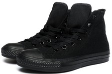 converse black monochrome high tops