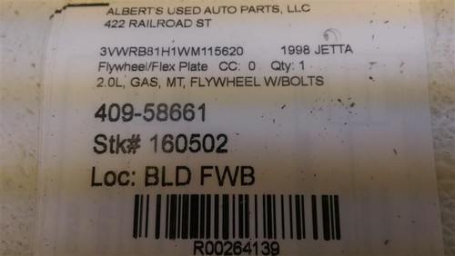 2.0L Manual Flywheel with Bolts for 1994-99 Volkswagen Jetta 94 95 96 97 98 - Imagen 7 de 7