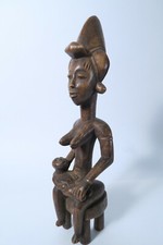 Senufo Mutter Kind Figur BD09 35cm Maternite Figure Senoufo Elfenbeinküste