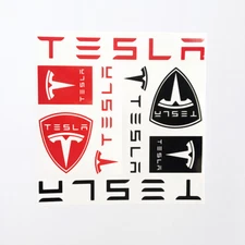 Set of 8 Tesla Stickers for Car Laptop Bumper Sticker Vinyl Decal. Free shipping