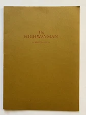 Rare The Highwayman Alfred Noyes Poem Bayberry Hill Press Meriden CT Connecticut