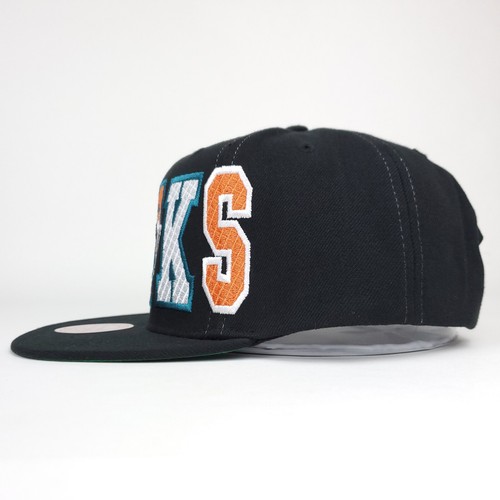 San Jose Sharks Mitchell & Ness NHL Snapback Mütze Kappe 3D Logo schwarz Neu mit Etikett - Bild 6 von 9