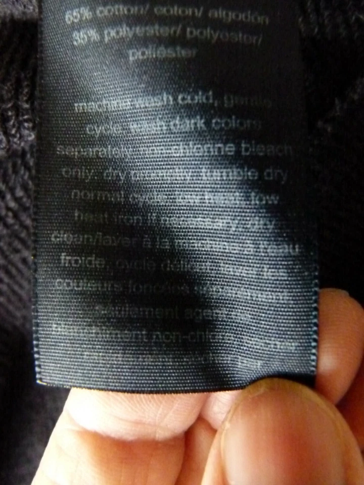 Женская толстовка с капюшоном Tommy Hilfiger на молнии темно-синяя хлопковая смесь размер L большой - Изображение 4 из 4