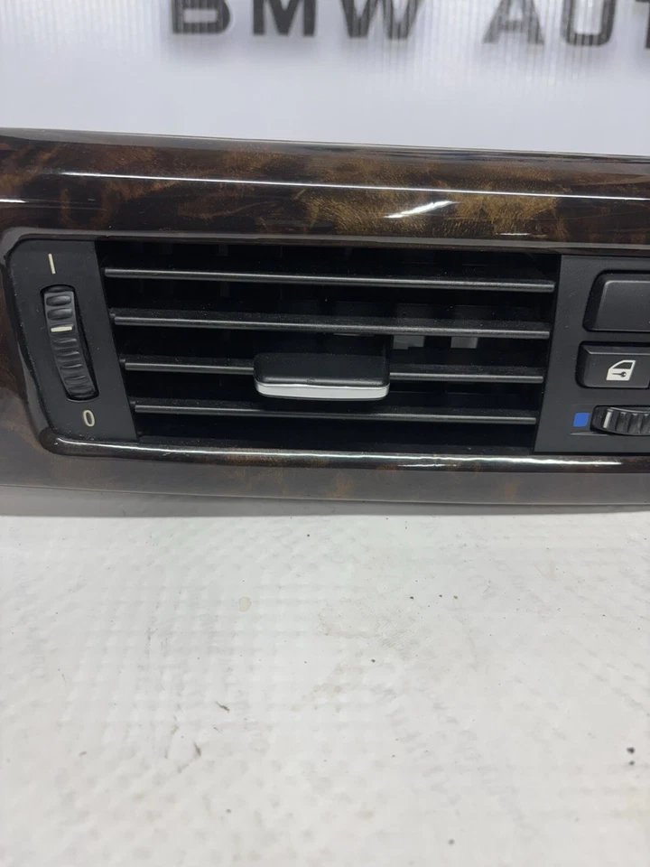 BMW 328 335 E90 2006-2013 tablero delantero ventilación rejilla moldura madera 328xi 7132851 OEM Foto 3 de 4