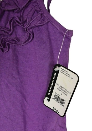 ORageous Girls Size (S) 8 Solid One Piece Romper in Bright Violet New with tags - Picture 2 of 4