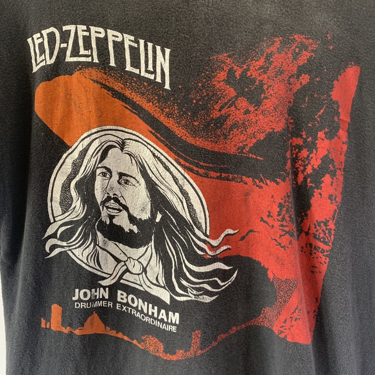 1970s Led Zeppelin John Bonham Vintage Tour Band Rock Tee Shirt