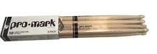 Promark 5B Japanese Oak PW5BW Drum Sticks Wood Tip 4 PAIRS