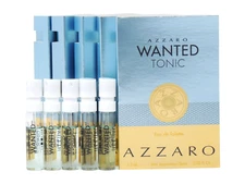 AZZARO WANTED TONIC EDT 1.5ml .05fl oz x 5 COLOGNE SPRAY SAMPLE VIALS