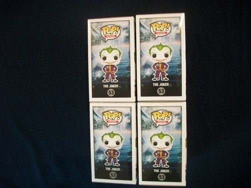 4 Funko Pop! Heroes Batman Arkham Asylum THE JOKER Silver Green Orange Purple 53 - Picture 2 of 4
