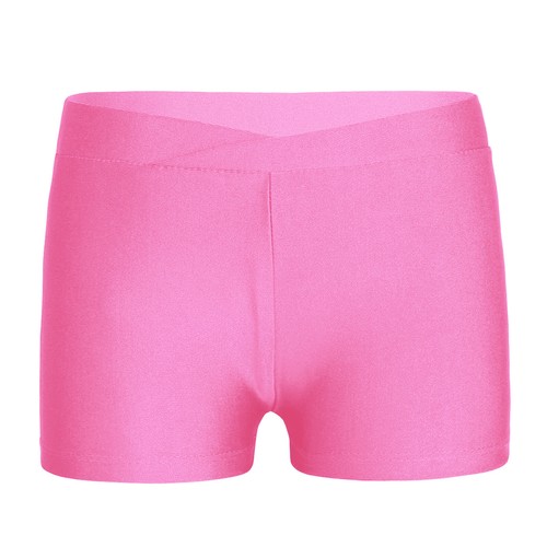Kids Girls Boy-Cut Yoga Dance Shorts Gymnastics Sports Booty Bottoms Hot Pants - Picture 27 of 91