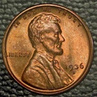 1936-S Lincoln Cent, Very Choice BU, Light Toning, Raw