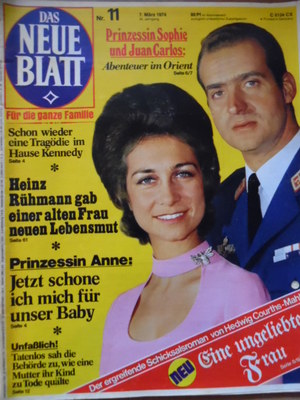 DAS NEUE BLATT 11 - 7.3. 1974 Sophie Juan Carlos Caterina Valente Ekel Alfred