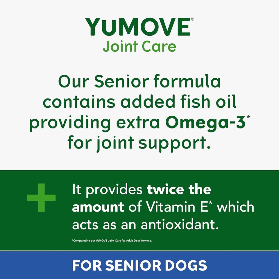 YuMOVE Senior Dog High Strength Joint Supplement for Older, Stiff