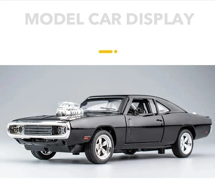 modellino Auto dodge Charger 1970 Fast e furious 1/32 Diecast 16.5 CM - Immagine 2 di 4