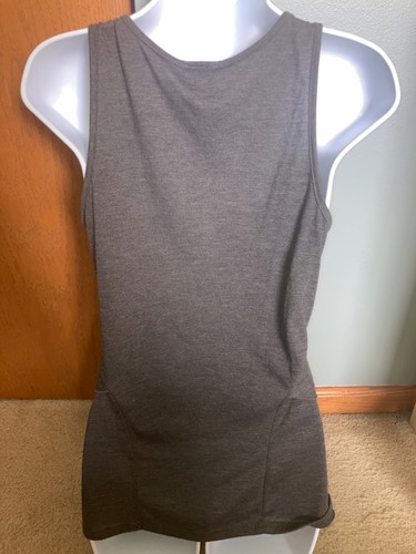 Vanity Ruffle Tank Top Sm Gray Lace Sequins Sugar Skull Sexy Frilly Tank Sleeves - Picture 4 of 7