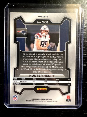 週末値下中　willie‘s Andre Henry PIC eBoletion 2023 Panini Prizm HUNTER HENRY #201 Silver Prizm PATRIOTS | eBay
