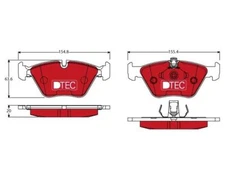 Brake pad set, disc brake DTEC COTEC TRW GDB1404DTE