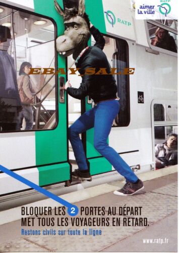CP POSTCARD CARTE POSTALE METRO BUS RATP ANE BAUDET HI HAN DONKEY MULE Esel - Photo 1/2
