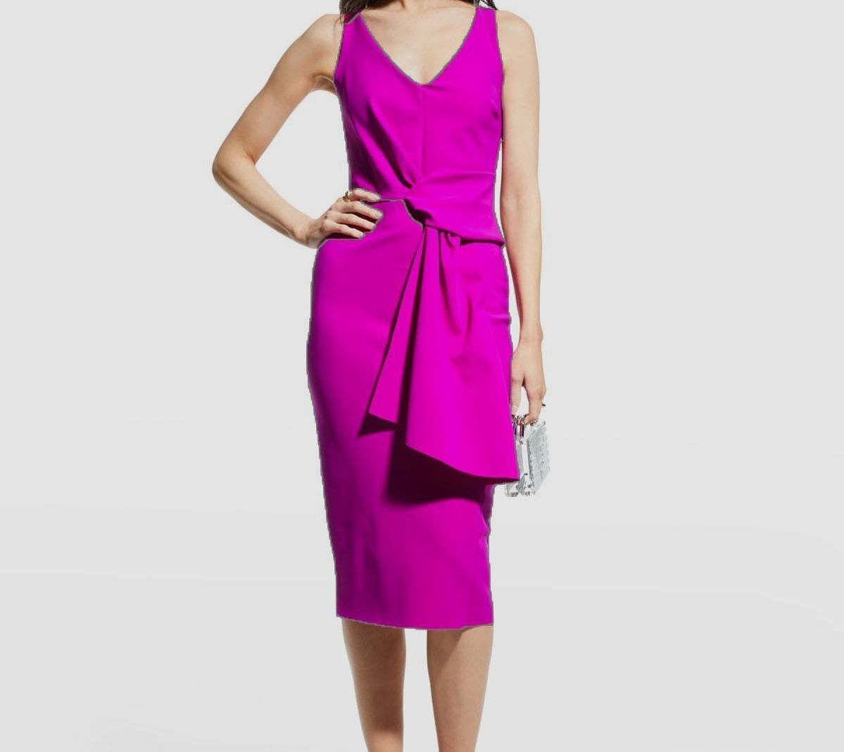 open lace back dress Women Size 42 ( 6 US) Chiara Boni La Petite Robe Purple Sheath Dress main image 1