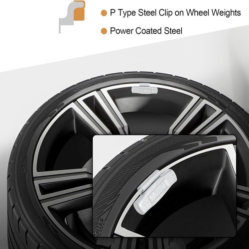 100 Pcs ASSORTMENT CLIP-ON WHEEL WEIGHT BALANCE 0.25 0.50 0.75 1.00 oz P STYLE - Picture 4 of 6