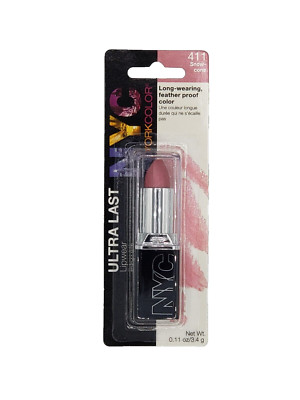 NEW NYC New York Color ULTRA LAST LIP WEAR 411 Snow Cone