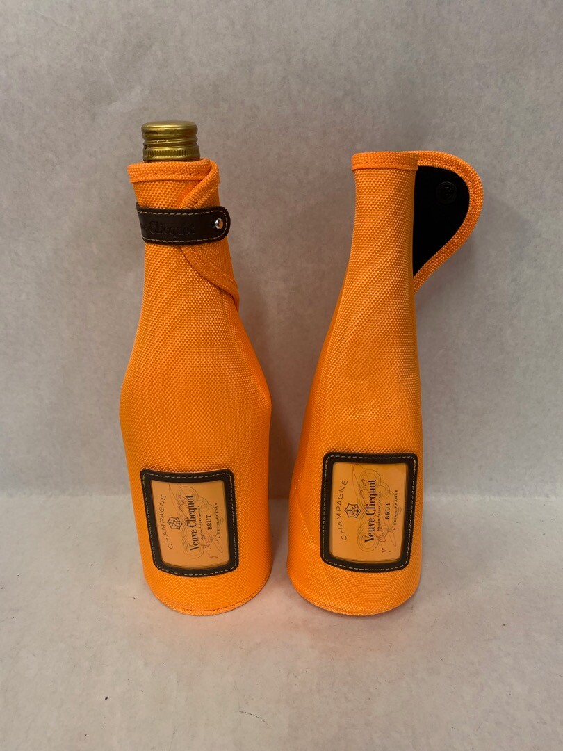Lot of 2 VEUVE CLICQUOT Champagne Bottle Jacket Sleeve Carry Case