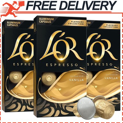 L'OR Espresso Capsules, 30 Count Vanilla, Single-Serve Aluminum Coffee